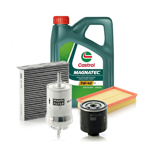 Kit revizie ulei Castrol MAGNATEC 5W-40 C3 + filtre Skoda Octavia 2 1.4 75 CP – MANN