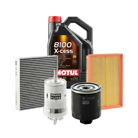 Kit revizie ulei Motul 8100 X-CESS 5W-40 + filtre Skoda Octavia 2 1.4 75 CP – MANN