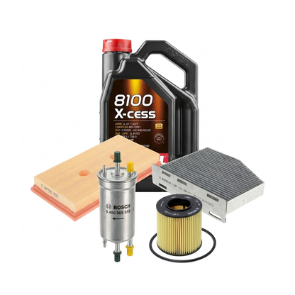 Kit revizie ulei Motul 8100 X-CESS 5W-40 + filtre Skoda Octavia 2 1.6 FSI 115 CP – Bosch