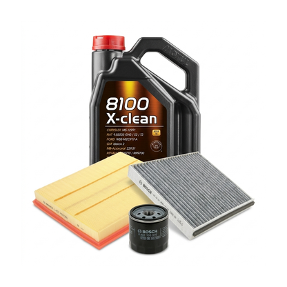 Kit revizie ulei Motul 8100 X-CLEAN 5W-40 + filtre Opel Astra H 2.0 Turbo 200 CP – Bosch