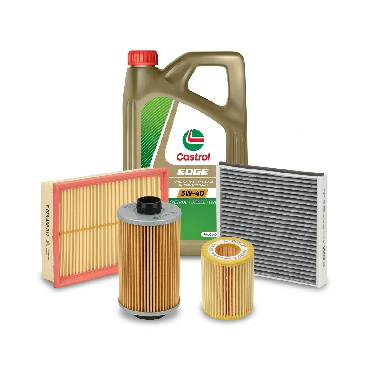 Kit revizie ulei Castrol EDGE 5W-40 + filtre Opel Astra H 1.9 CDTI 150 CP – Bosch