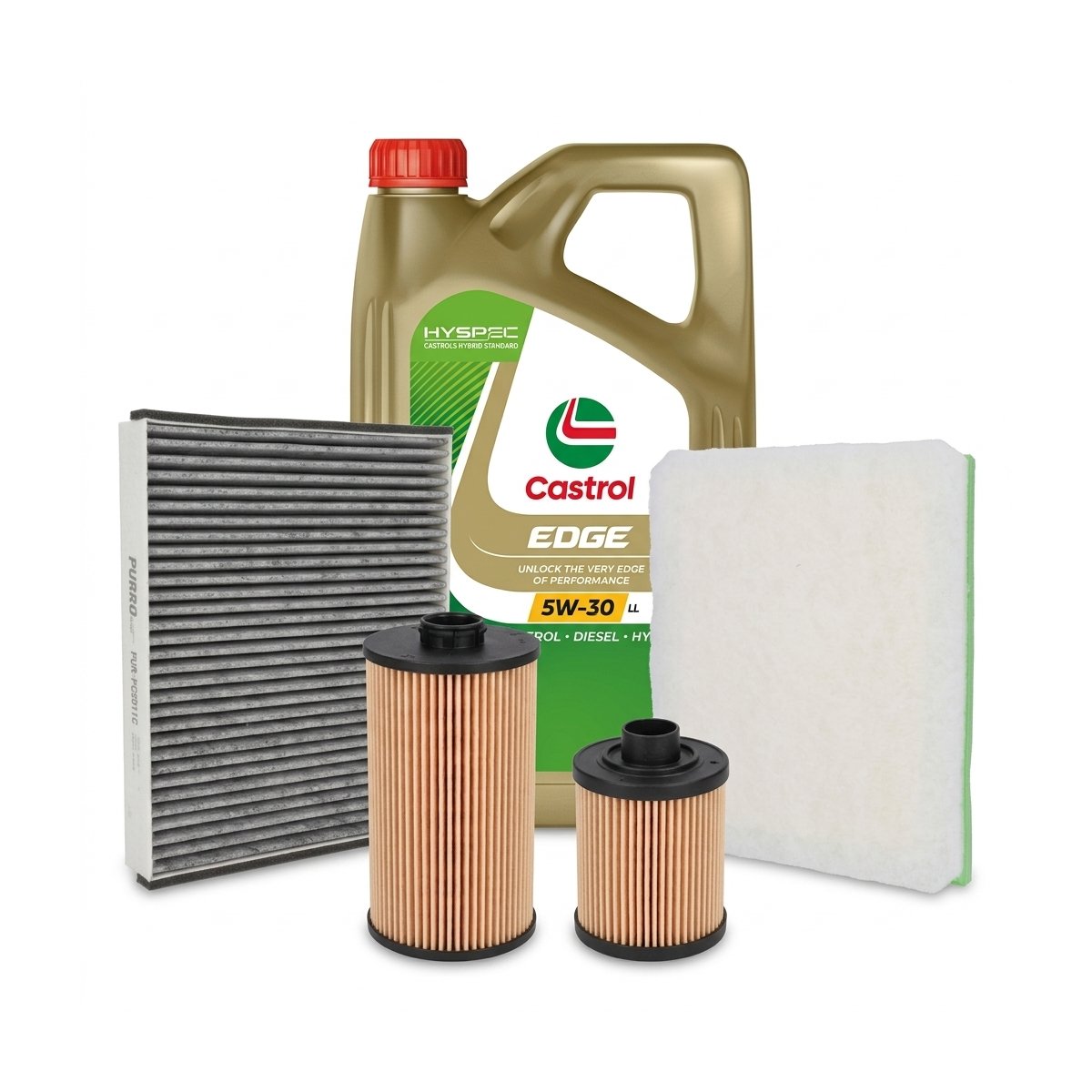 Kit revizie ulei Castrol EDGE 5W-30 LL + filtre Opel Astra H 1.9 CDTI 150 CP – PURRO