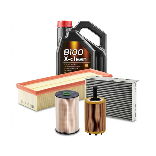 Kit revizie ulei Motul 8100 X-CLEAN 5W-40 + filtre VW Golf 5 1.9 TDI 90 CP – MANN