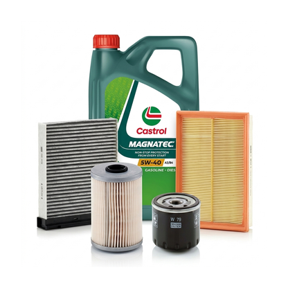 Kit revizie ulei Castrol MAGNATEC 5W-40 A3/B4 + filtre Renault Megane 2 1.9 dCi 92 CP – MANN