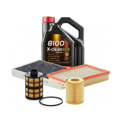 Kit revizie ulei Motul 8100 X-CLEAN EFE 5W-30 + filtre Opel Astra H 1.9 CDTI 16V 120 CP – MANN