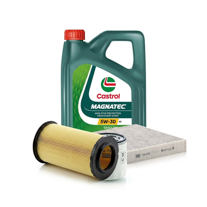 Kit revizie ulei Castrol MAGNATEC 5W-30 A5 + filtre Ford Focus 2 1.6 100 CP – MANN