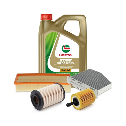 Kit revizie ulei Castrol EDGE Turbo Diesel 5W-40 + filtre VW Golf 5 1.9 TDI 4motion 105 CP – Bosch