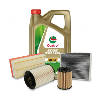 Kit revizie ulei Castrol EDGE Turbo Diesel 5W-40 + filtre VW Golf 5 1.9 TDI 4motion 105 CP – PURRO