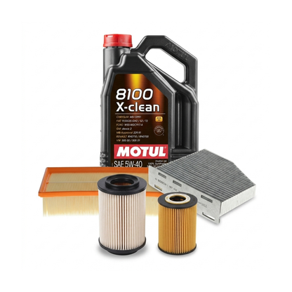 Kit revizie ulei Motul 8100 X-CLEAN 5W-40 + filtre VW Golf 5 2.0 TDI 16V 4motion 140 CP – Bosch