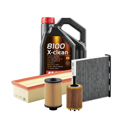 Kit revizie ulei Motul 8100 X-CLEAN 5W-40 + filtre VW Golf 5 2.0 TDI 16V 4motion 140 CP – MANN