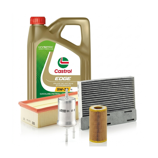 Kit revizie ulei Castrol EDGE 5W-30 LL + filtre VW Golf 5 2.0 GTI 200 CP – MANN
