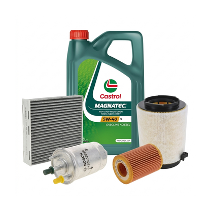 Kit revizie ulei Castrol MAGNATEC 5W-40 C3 + filtre Skoda Octavia 2 2.0 FSI 150 CP – Bosch