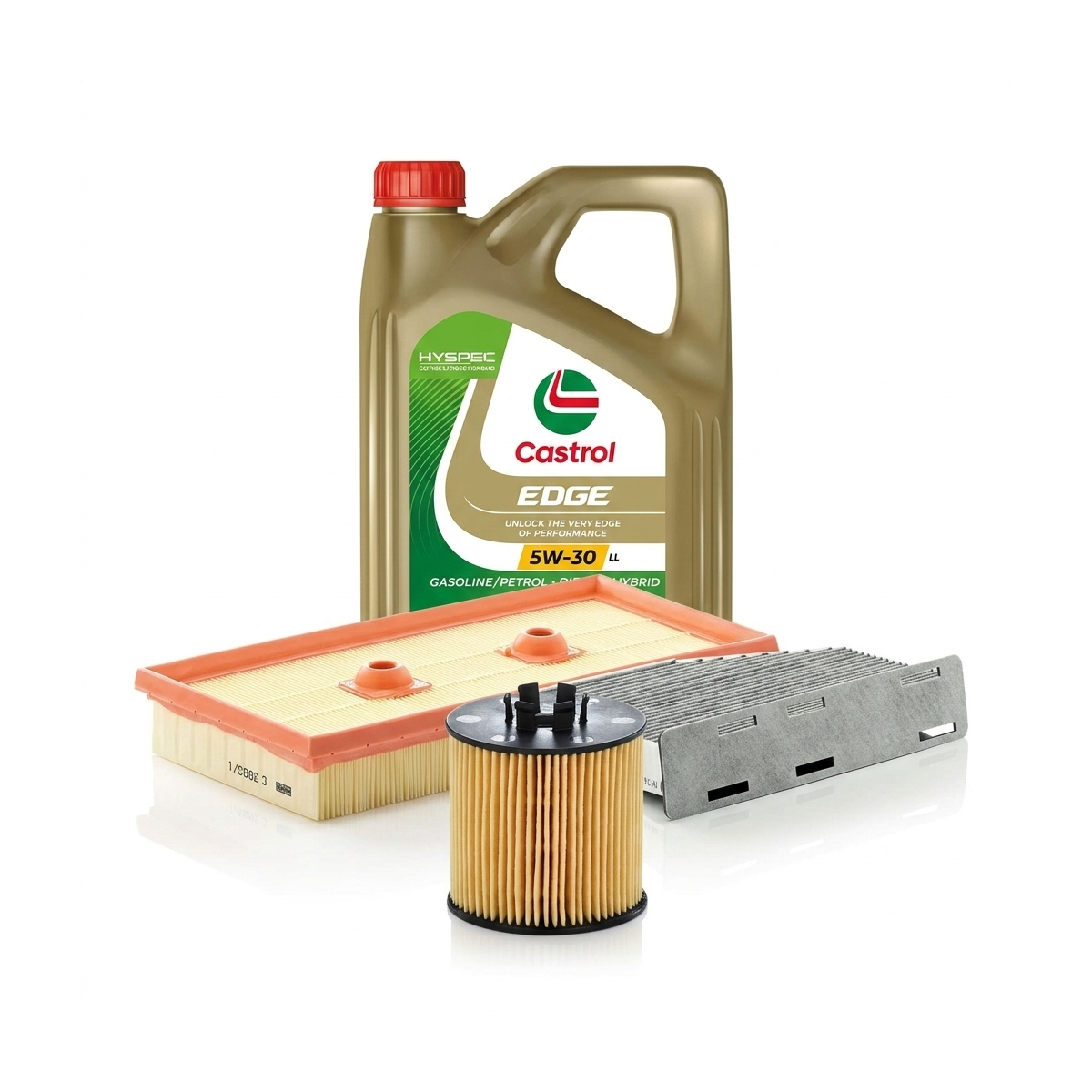 Kit revizie ulei Castrol EDGE 5W-30 LL + filtre VW Passat B6 1.6 FSI 115 CP – MANN