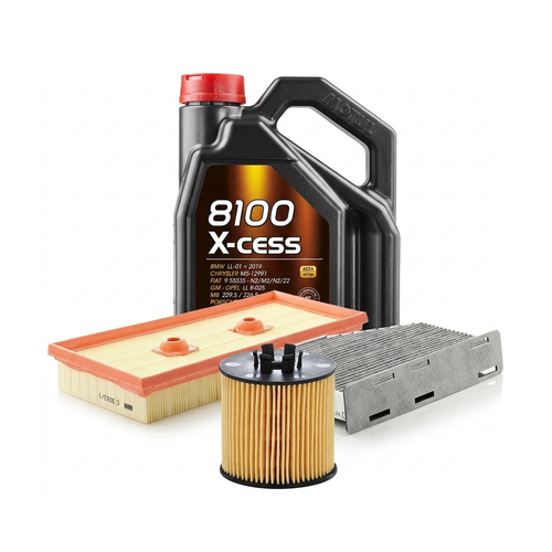 Kit revizie ulei Motul 8100 X-CESS 5W-40 + filtre VW Passat B6 1.6 FSI 115 CP – MANN