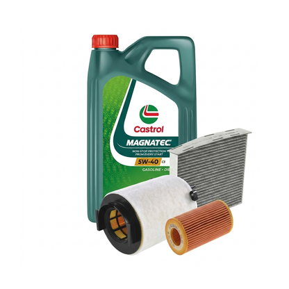Kit revizie ulei Castrol MAGNATEC 5W-40 C3 + filtre VW Passat B6 2.0 FSI 150 CP – Bosch