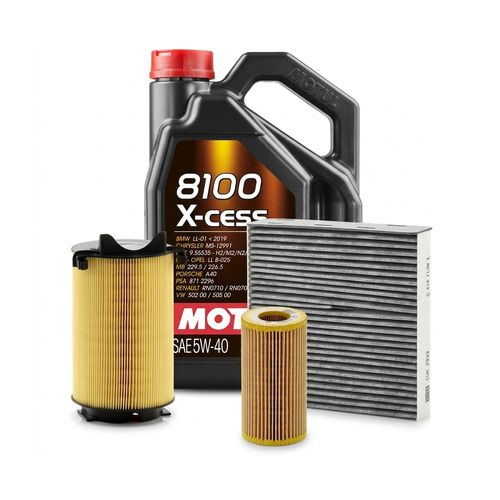 Kit revizie ulei Motul 8100 X-CESS 5W-40 + filtre VW Passat B6 2.0 FSI 150 CP – MANN