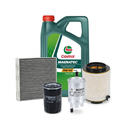 Kit revizie ulei Castrol MAGNATEC 5W-40 A3/B4 + filtre VW Jetta 3 1.6 102 CP – Bosch