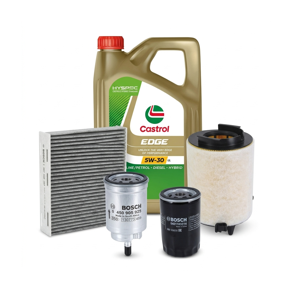 Kit revizie ulei Castrol EDGE 5W-30 LL + filtre VW Jetta 3 1.6 102 CP – Bosch