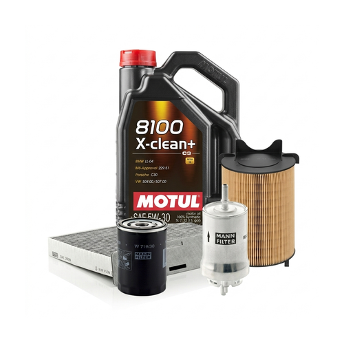 Kit revizie ulei Motul 8100 X-CLEAN+ 5W-30 + filtre VW Jetta 3 1.6 102 CP – MANN