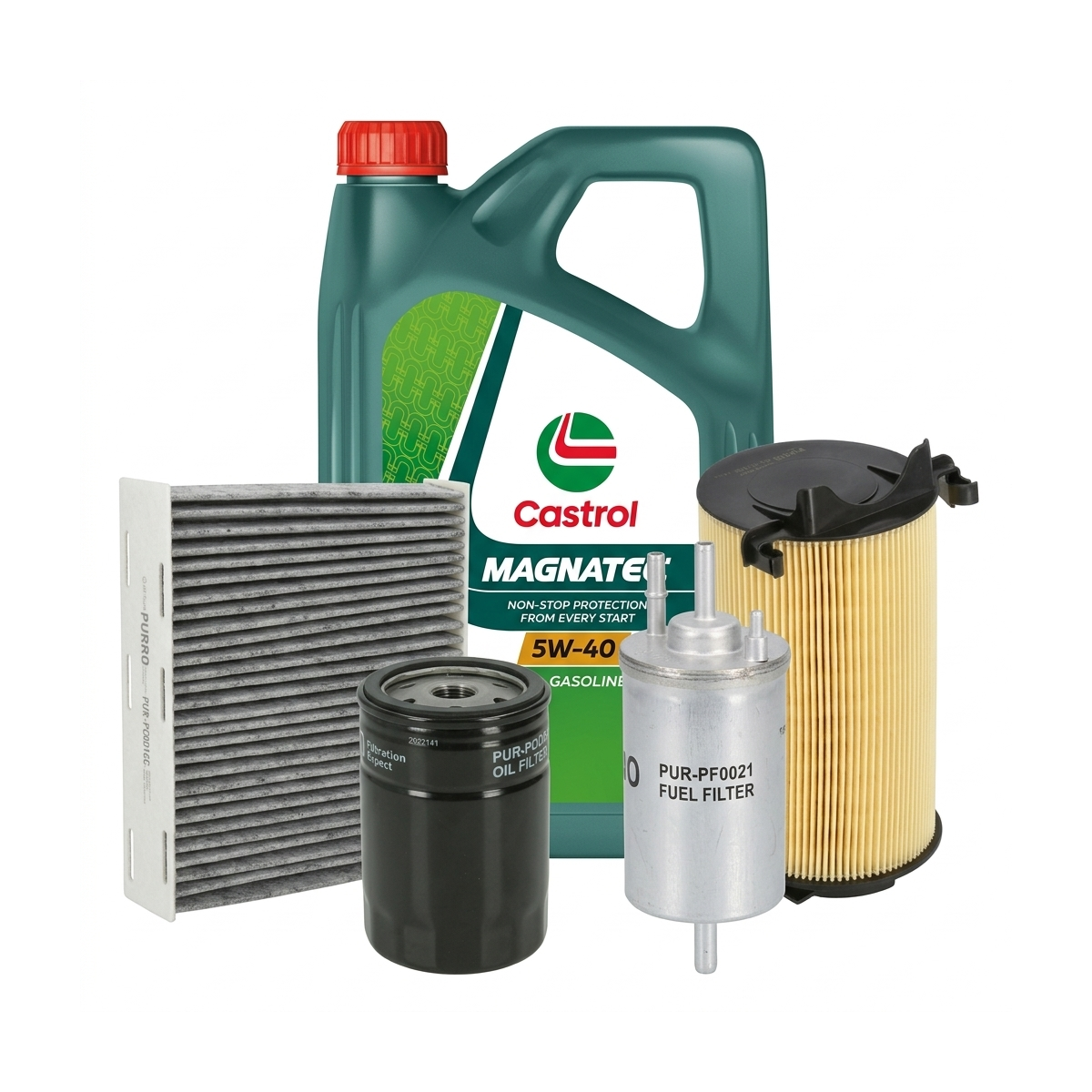 Kit revizie ulei Castrol MAGNATEC 5W-40 A3/B4 + filtre VW Jetta 3 1.6 102 CP – PURRO