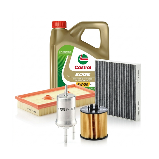 Kit revizie ulei Castrol EDGE 5W-30 LL + filtre VW Jetta 3 1.6 FSI 115 CP – MANN