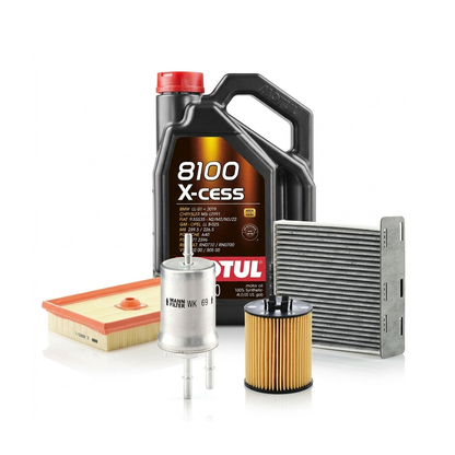 Kit revizie ulei Motul 8100 X-CESS 5W-40 + filtre VW Jetta 3 1.6 FSI 115 CP – MANN
