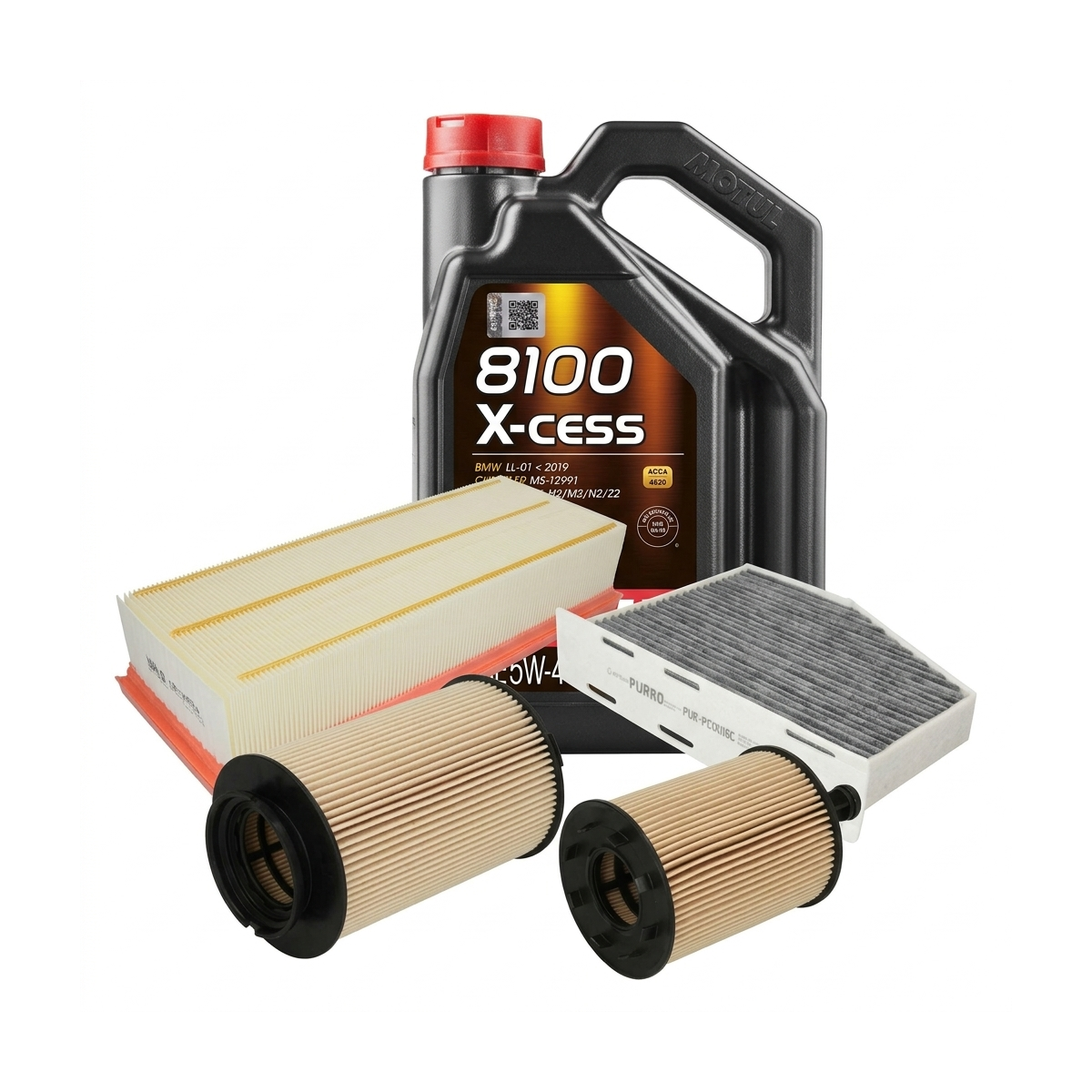 Kit revizie ulei Motul 8100 X-CESS 5W-40 + filtre VW Touran 1T1/1T2 1.9 TDI 90 CP – PURRO