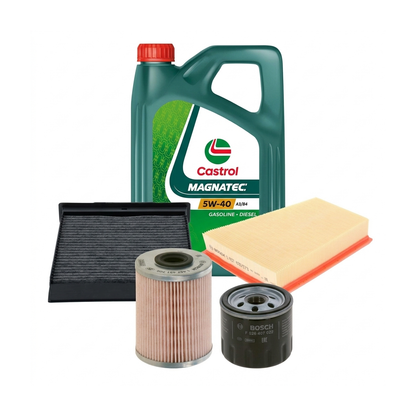 Kit revizie ulei Castrol MAGNATEC 5W-40 A3/B4 + filtre Renault Megane 2 1.9 dCi 131 CP – Bosch