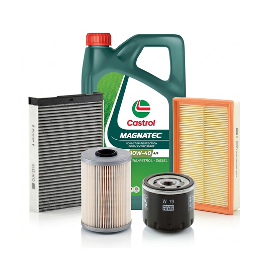 Kit revizie ulei Castrol MAGNATEC 10W-40 A/B + filtre Renault Megane 2 1.9 dCi 131 CP – MANN