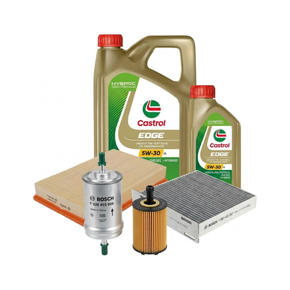 Kit revizie ulei Castrol EDGE 5W-30 LL + filtre VW Golf 5 3.2 R32 4motion 250 CP – Bosch