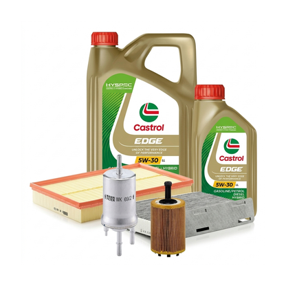 Kit revizie ulei Castrol EDGE 5W-30 LL + filtre VW Golf 5 3.2 R32 4motion 250 CP – MANN