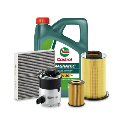 Kit revizie ulei Castrol MAGNATEC 5W-30 A5 + filtre Ford Focus 2 1.6 TDCi 90 CP – MANN