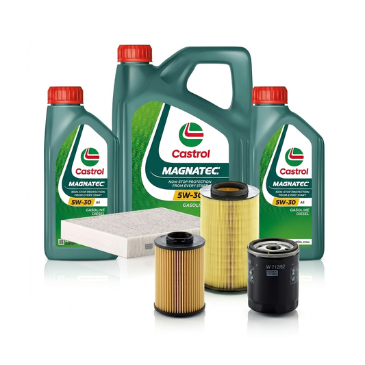 Kit revizie ulei Castrol MAGNATEC 5W-30 A5 + filtre Ford Focus 2 1.8 TDCi 115 CP – MANN
