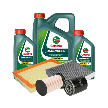 Kit revizie ulei Castrol MAGNATEC 5W-30 A5 + filtre Ford Focus 2 1.8 TDCi 115 CP – PURRO