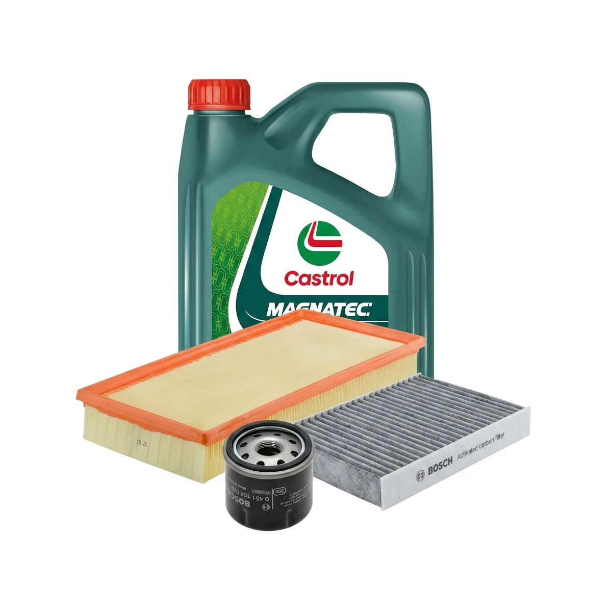Kit revizie ulei Castrol MAGNATEC 5W-40 A3/B4 + filtre Renault Clio 3 1.2 16V 75 CP – Bosch