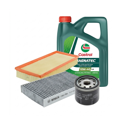 Kit revizie ulei Castrol MAGNATEC 10W-40 A/B + filtre Renault Clio 3 1.2 16V 65 CP – Bosch