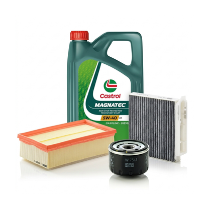 Kit revizie ulei Castrol MAGNATEC 5W-40 C3 + filtre Renault Clio 3 1.6 16V 112 CP – MANN