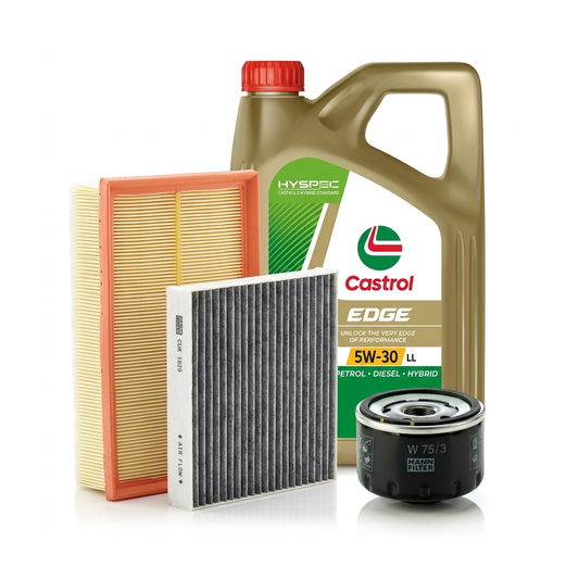 Kit revizie ulei Castrol EDGE 5W-30 LL + filtre Renault Clio 3 1.6 16V 112 CP – MANN