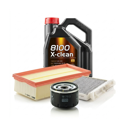 Kit revizie ulei Motul 8100 X-CLEAN 5W-40 + filtre Renault Clio 3 1.6 16V 112 CP – MANN