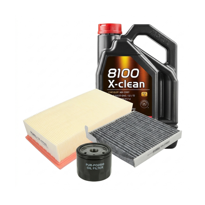Kit revizie ulei Motul 8100 X-CLEAN 5W-40 + filtre Renault Clio 3 1.6 16V 112 CP – PURRO