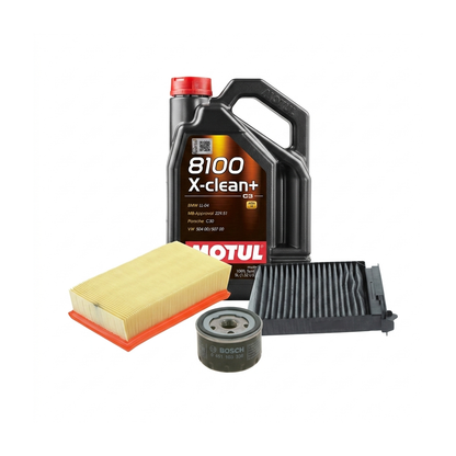 Kit revizie ulei Motul 8100 X-CLEAN+ 5W-30 + filtre Renault Clio 3 1.4 16V 98 CP – Bosch