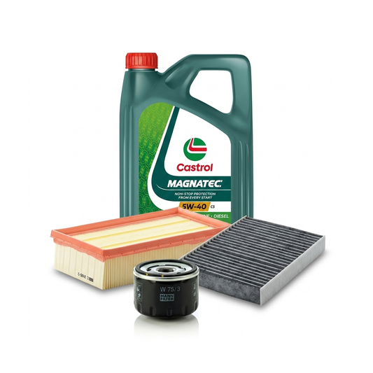 Kit revizie ulei Castrol MAGNATEC 5W-40 C3 + filtre Renault Clio 3 1.4 16V 98 CP – MANN
