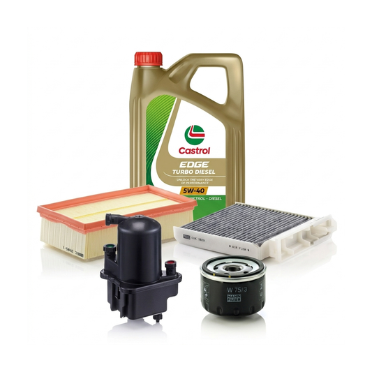 Kit revizie ulei Castrol EDGE Turbo Diesel 5W-40 + filtre Renault Clio 3 1.5 dCi 86 CP – MANN