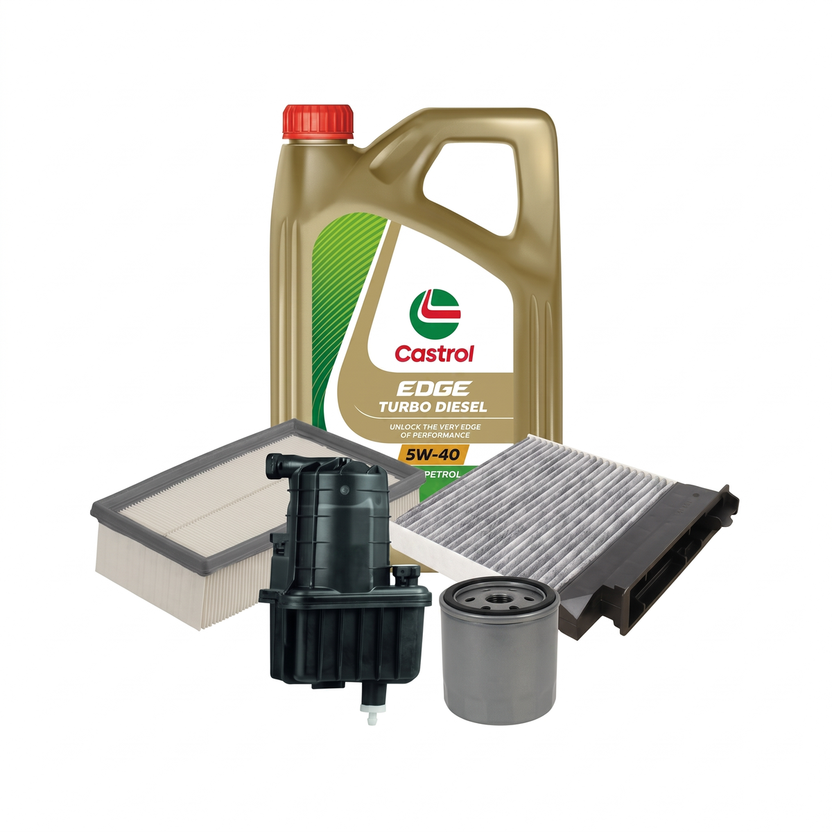 Kit revizie ulei Castrol EDGE Turbo Diesel 5W-40 + filtre Renault Clio 3 1.5 dCi 106 CP – Bosch