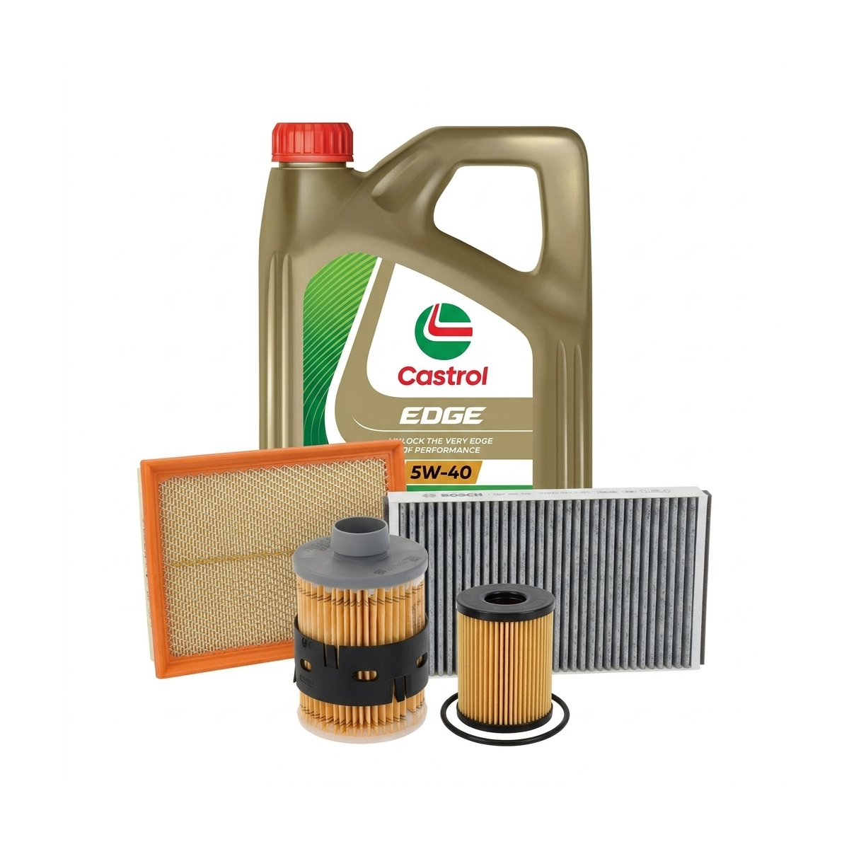 Kit revizie ulei Castrol EDGE 5W-40 + filtre Opel Astra H 1.3 CDTI 90 CP – Bosch