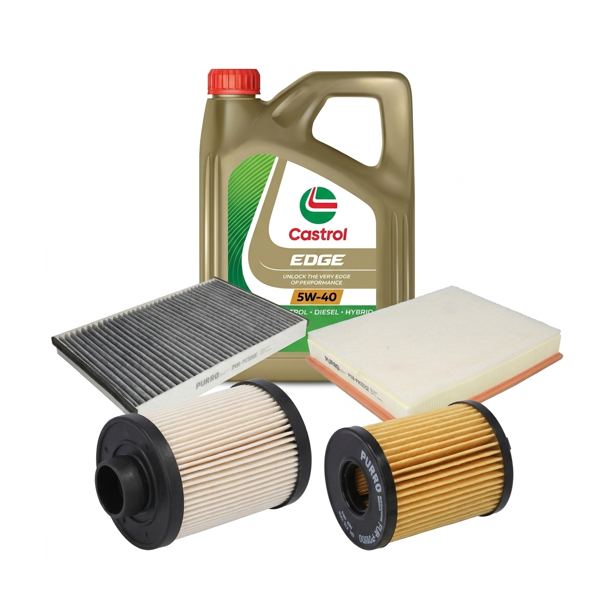 Kit revizie ulei Castrol EDGE 5W-40 + filtre Opel Astra H 1.3 CDTI 90 CP – PURRO