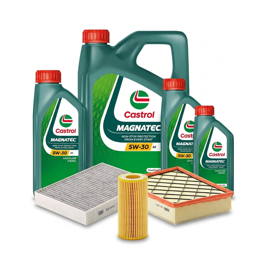 Kit revizie ulei Castrol MAGNATEC 5W-30 A5 + filtre Ford Focus 2 2.5 ST 225 CP – MANN