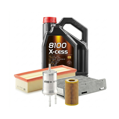 Kit revizie ulei Motul 8100 X-CESS 5W-40 + filtre VW Jetta 3 2.0 TFSI 200 CP – MANN