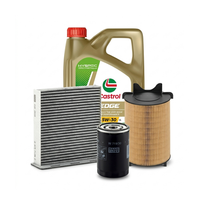 Kit revizie ulei Castrol EDGE 5W-30 LL + filtre VW Passat B6 1.6 102 CP – MANN