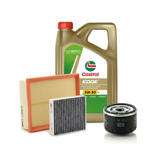Kit revizie ulei Castrol EDGE 5W-30 LL + filtre Renault Clio 3 2.0 16V Sport 197 CP – MANN